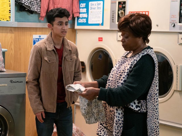 Nugget and Yolande on EastEnders on March 28, 2024