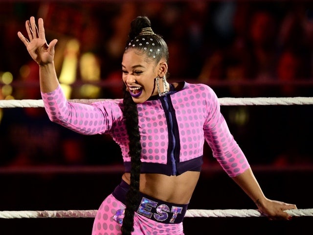 Bianca Belair enters the arena during WWE Raw at Barclays Center on November 22, 2022