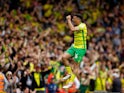 Norwich City's Marcelino Nunez celebrates scoring their first goal on April 6, 2024