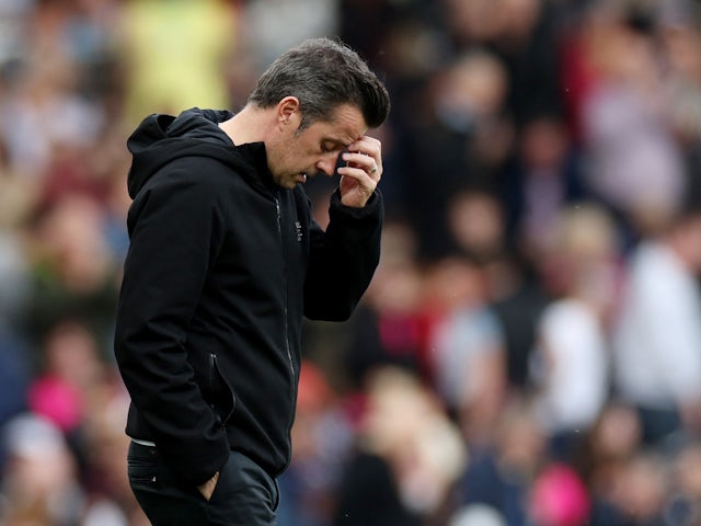 News Fulham manager Marco Silva reacts at half time on April 6, 2024