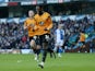 Sullay Kaikai celebrates scoring for Cambridge United in an FA Cup match in January, 2024
