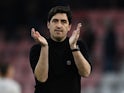Bournemouth manager Andoni Iraola applauds fans after the match on April 13, 2024