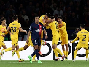 Raphinha nets brace as Barcelona edge past PSG in five-goal thriller