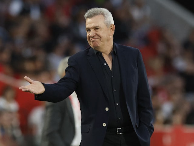 Mallorca coach Javier Aguirre reacts on April 13, 2024