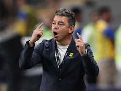 Al Ittihad coach Marcelo Gallardo reacts on April 11, 2024