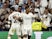 Real Madrid's Rodrygo celebrates scoring their second goal with Vinicius Junior and Dani Carvajal  on April 9, 2024