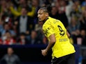 Borussia Dortmund's Sebastien Haller celebrates scoring their first goal on April 10, 2024