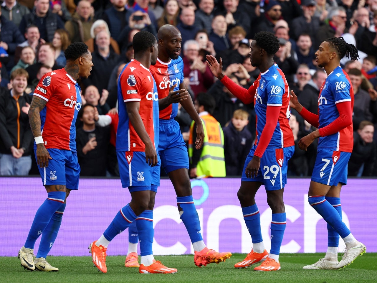 Crystal Palace's Jean-Philippe Mateta Celebrates Scoring Their Fifth ...