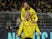 Borussia Dortmund's Julian Brandt celebrates scoring their first goal with Jadon Sancho on April 16, 2024