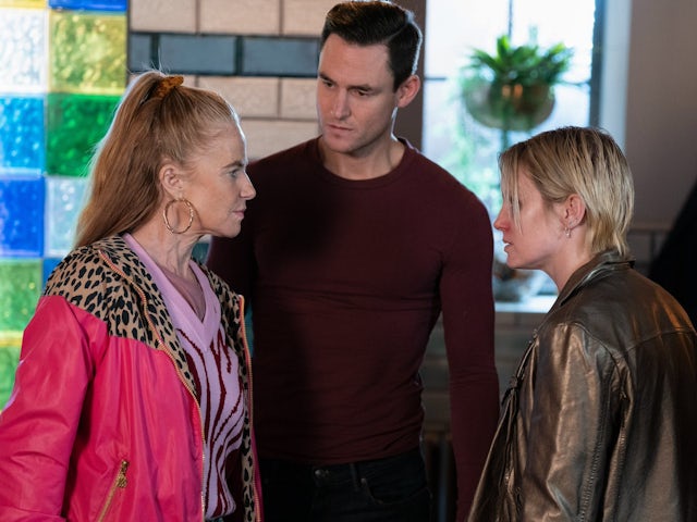 Bianca, Zack and Keeley on EastEnders on May 1, 2024