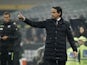 Inter Milan coach Simone Inzaghi reacts on April 22, 2024