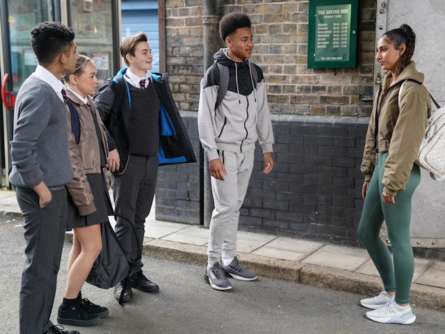 Denzel and Ebony on EastEnders on May 9, 2024