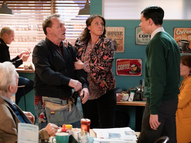 Billy, Honey and Will on EastEnders on May 8, 2024