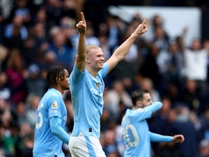 Haaland scores four as Man City keep pressure on title rivals Arsenal