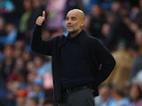Manchester City manager Pep Guardiola reacts on May 4, 2024