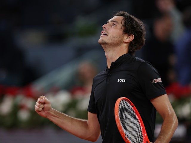 Taylor Fritz reacts at the Madrid Open on May 1, 2024