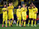 Villarreal players applaud fans after the match on March 7, 2024