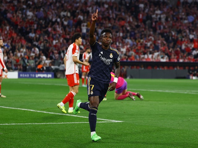 Vinicius Junior nets brace to earn Real Madrid first-leg draw at Bayern
