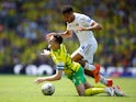 Kenny McLean and Georginio Rutter in action for Norwich City and Leeds United on May 12, 2024.