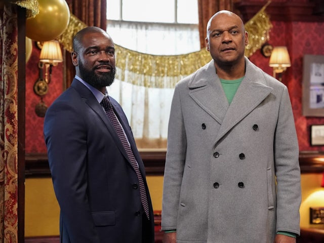 Junior and George on EastEnders on May 16, 2024