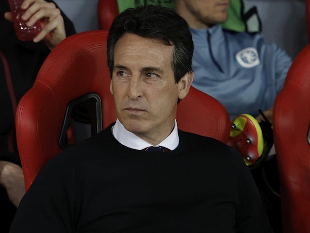 Aston Villa manager Unai Emery before the match on May 9, 2024