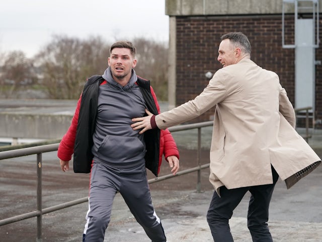 Ste and James on Hollyoaks on March 18, 2024