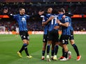 Atalanta BC's Ademola Lookman celebrates scoring their second goal on May 22, 2024