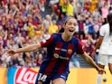 Aitana Bonmati celebrates scoring for Barcelona Women on May 25, 2024