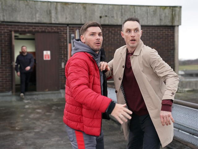 Ste and James on Hollyoaks on March 18, 2024