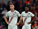 Bayer Leverkusen's Granit Xhaka reacts after Atalanta's Ademola Lookman scores their second goal on May 22, 2024