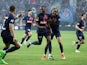 Paris Saint-Germain's Ousmane Dembele celebrates scoring their first goal on May 23, 2024