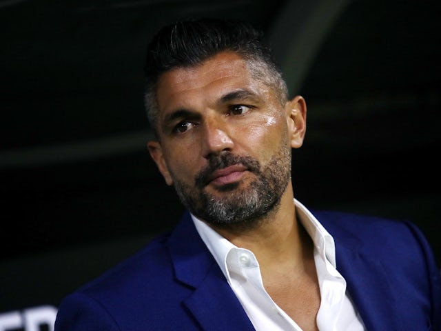 Independiente del Valle manager Javier Gandolfi looks on during a May 2024 Copa Libertadores match