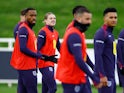 England's Ivan Toney and teammates during training on March 22, 2024