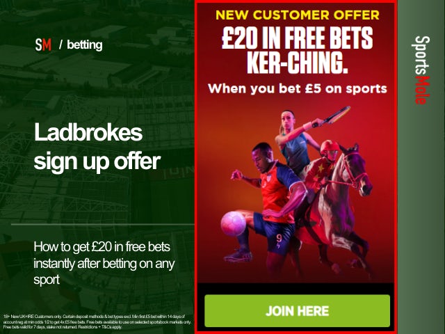 Ladbrokes sign up offer: Get up to £70 for sports & casino