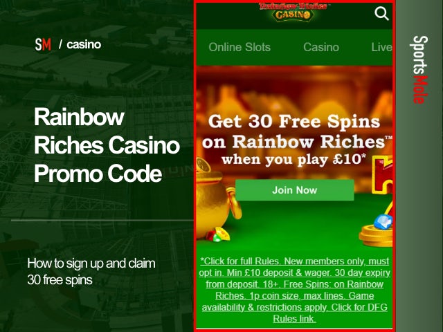 Rainbow Riches Casino Promo Code