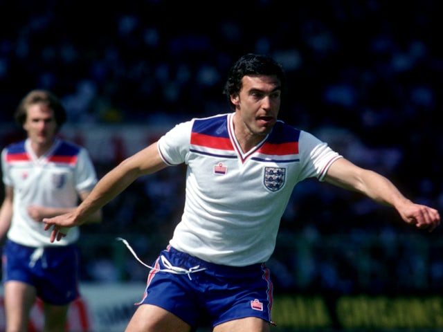 Trevor Brooking in action for England in 1982