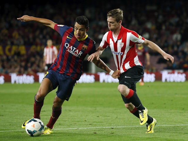 Alexis Sanchez in action for Barcelona on April 20, 2014