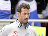 Daniel Ricciardo in the pit lane during the practice session on June 7, 2024