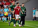 Hungary's Dominik Szoboszlai walks off the pitch after being substituted on June 8, 2024