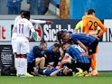 Atalanta's Giorgio Scalvini receives medical attention after sustaining an injury on June 2, 2024