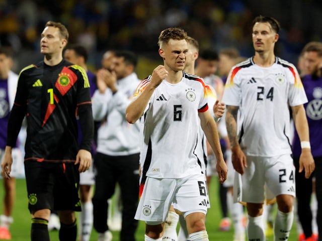 Germany's Joshua Kimmich reacts after the match on June 3, 2024