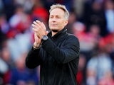 Denmark coach Kasper Hjulmand applauds fans after the match on June 5, 2024