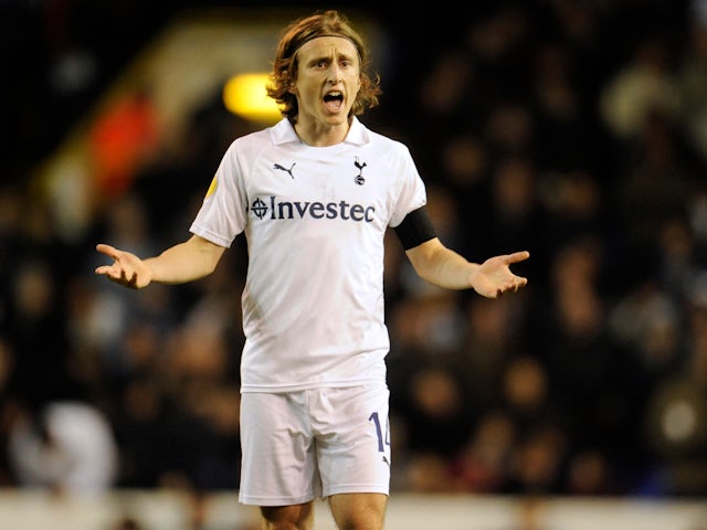 Luka Modric in action for Tottenham Hotspur in 2011