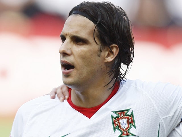Nuno Gomes in action for Portugal on 11 June, 2008
