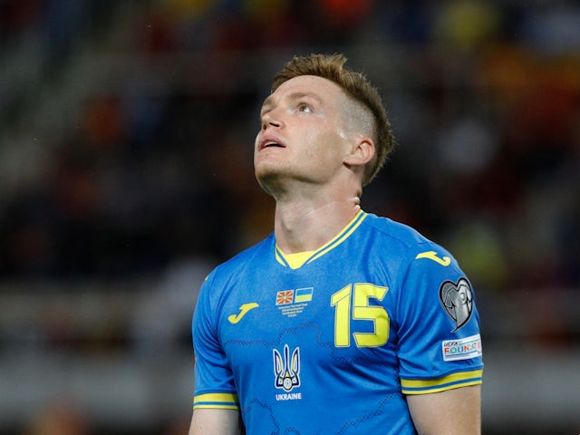 Viktor Tsygankov thi đấu cho Ukraine tháng 6/2023