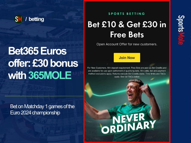 Bet365 Euro Offer – Bet £10, Get £30 in Free Bets