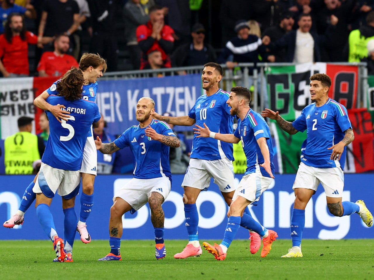 Italy recover from early setback to overcome Albania at Euro 2024