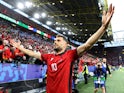 Albania's Nedim Bajrami celebrates scoring against Italy on June 15, 2024