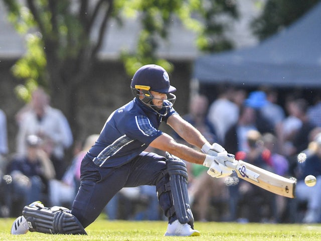 Chris Greaves of Scotland during the ICC Men s T20 World Cup Europe Qualifier match on June 5, 2024