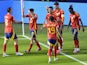Spain's Alvaro Morata celebrates scoring against Croatia on June 15, 2024